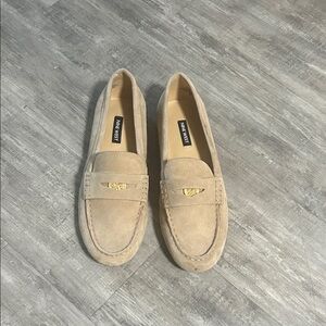Nine West Beige Suede Penny Loafers Size 8.5  NWT